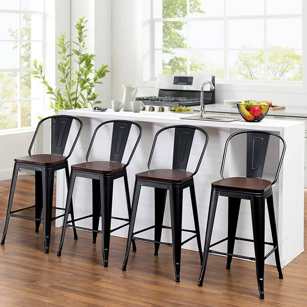 Williston Ayers Slat Back Stacking Side Chair in Matte Black